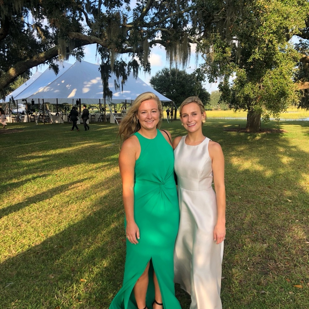 Halston Heritage Dress, formal dress, kelly green